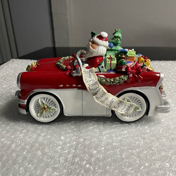 Fitz & Floyd Merry & Bright Collection Santa Car “Here Comes Santa Claus” Music - Picture 1 of 7